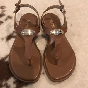 Michael Kors Leather Sandal, 6.5